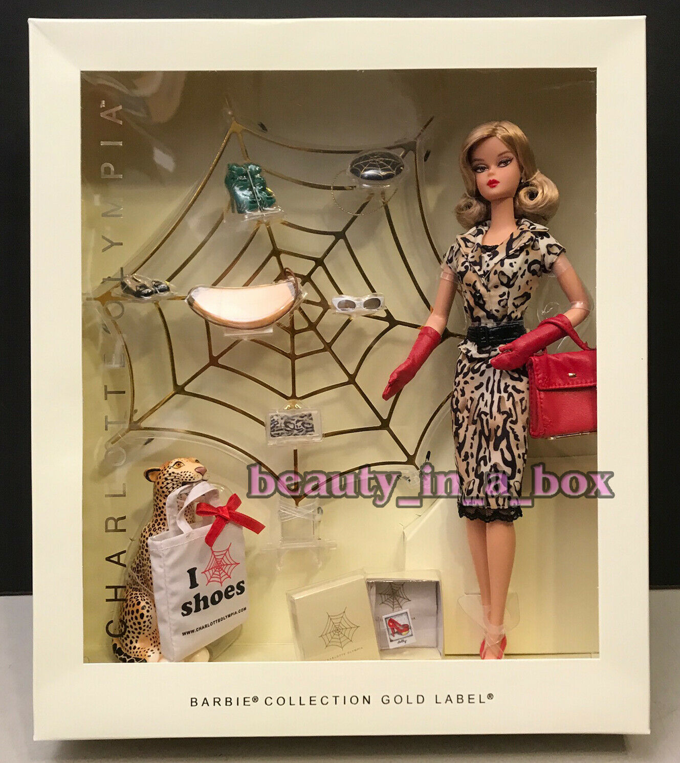Charlotte Olympia Barbie Doll Collector Gold Label Designer Nrfb "
