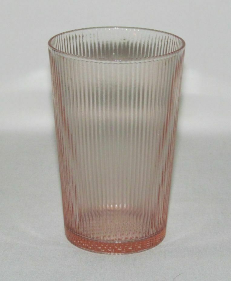 Jeannette Glass Co. Homespun Pink Flat Straight-sided Water Tumbler