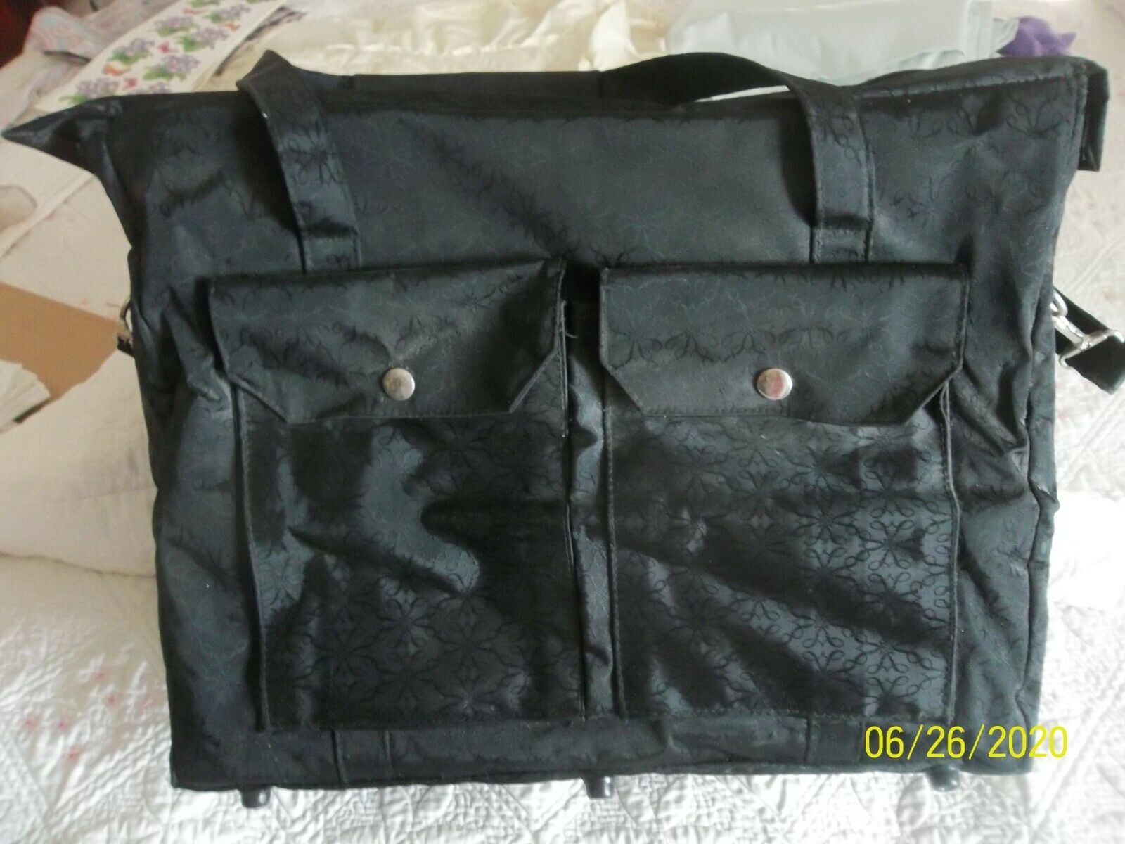 Avon Representative Large Jewelry Carry Storage Show Bag Tote Zipper Lots Pocket