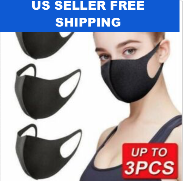 3pcs Washable Earloop Mask Cycling Anti Dust Mouth Face Mask